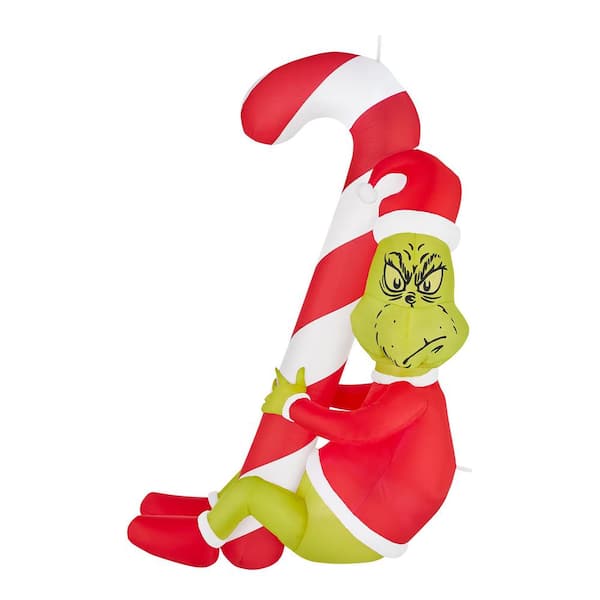 Grinch 9 ft. LED Grinch with Merry Christmas Letters Inflatable 23GM82683 -  The Home Depot