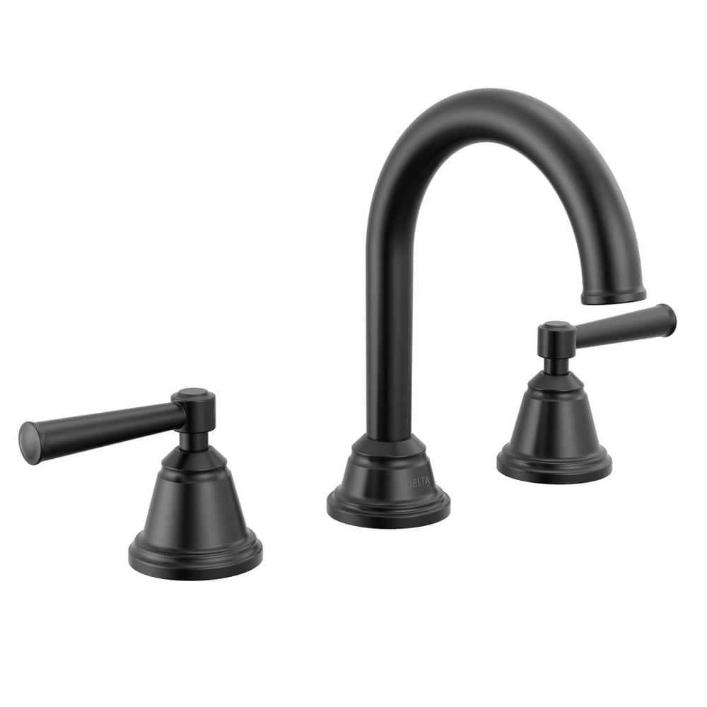 Foundations Design Series Traditional 8 in. Widespread Double Handle Bathroom Sink Faucet in Matte Black price history on PriceWatchPro