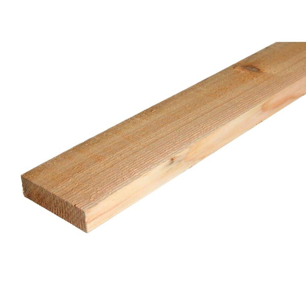 Unbranded 5/4 in. x 4 in. x 12 ft. S1S2E Western Red Cedar Fascia Board