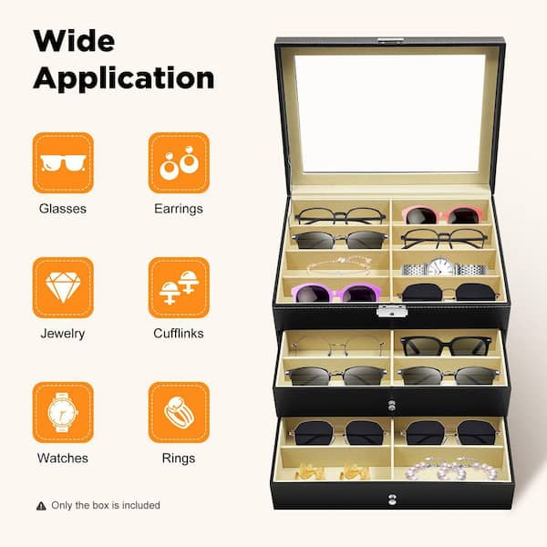 YIYIBYUS 24-Piece Black High PU Leather and Medium Density  display picture 2