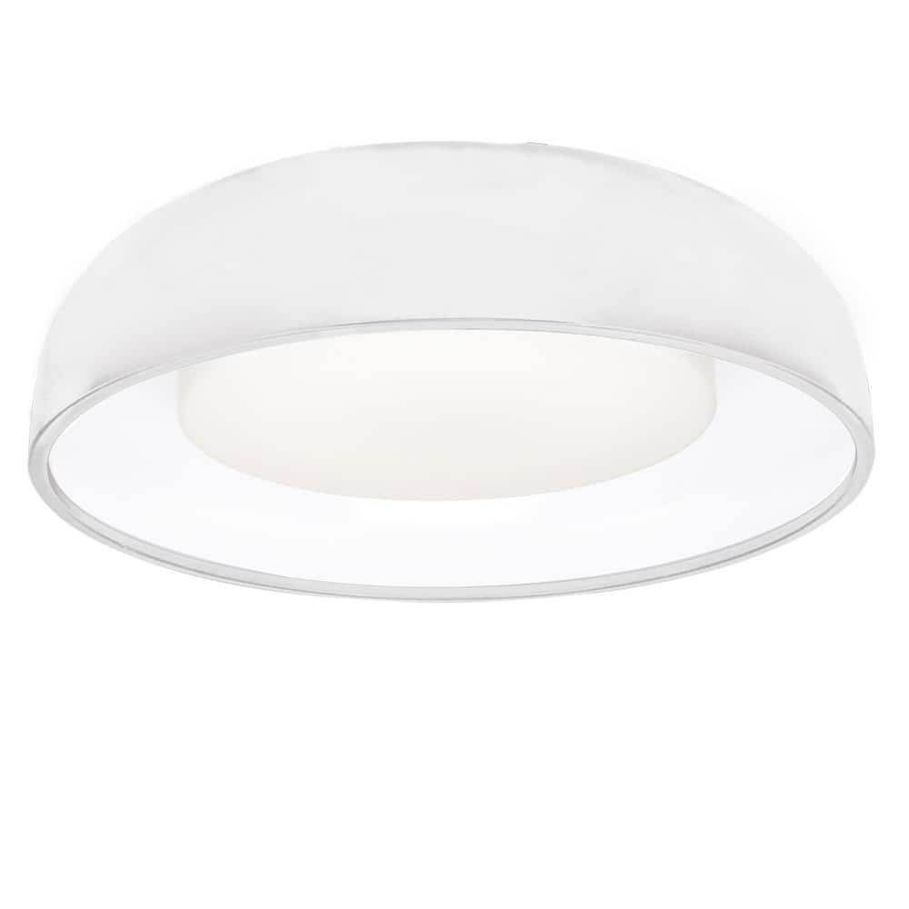 White Glass LED Flush Mount Ceiling Light