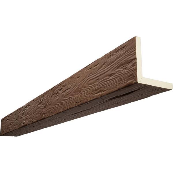 Ekena Millwork Endurathane 10 in. H x 10 in. W x 20 ft. L Hand Hewn Redwood Faux Wood Beam