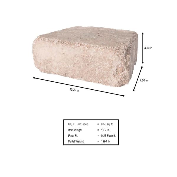 Pavestone RumbleStone Trap 3.5 in. x 10.25 in. x 7 in. Cafe