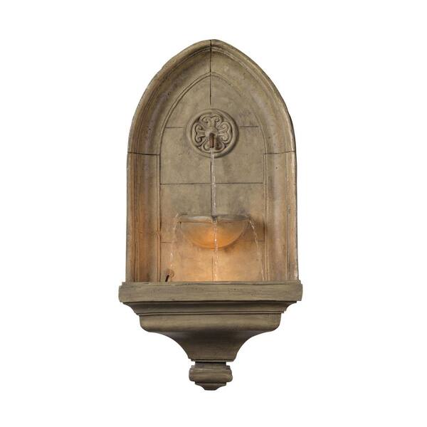 Kenroy Home Canterbury Indoor/Outdoor Lighted Wall Fountain