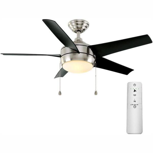 Home Decorators Collection Windward 44 in. LED Brushed Nickel Smart Ceiling Fan with Light Kit and WINK Remote Control
