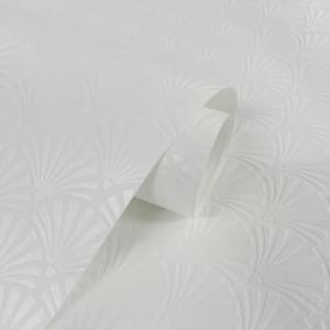 Erismann Deco Scallop Paintable Paper Nonwoven Wallpaper Roll 57.5 sq. ft.