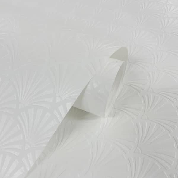 Erismann Deco Scallop Paintable Paper Nonwoven Wallpaper Roll 57.5 sq. ft.