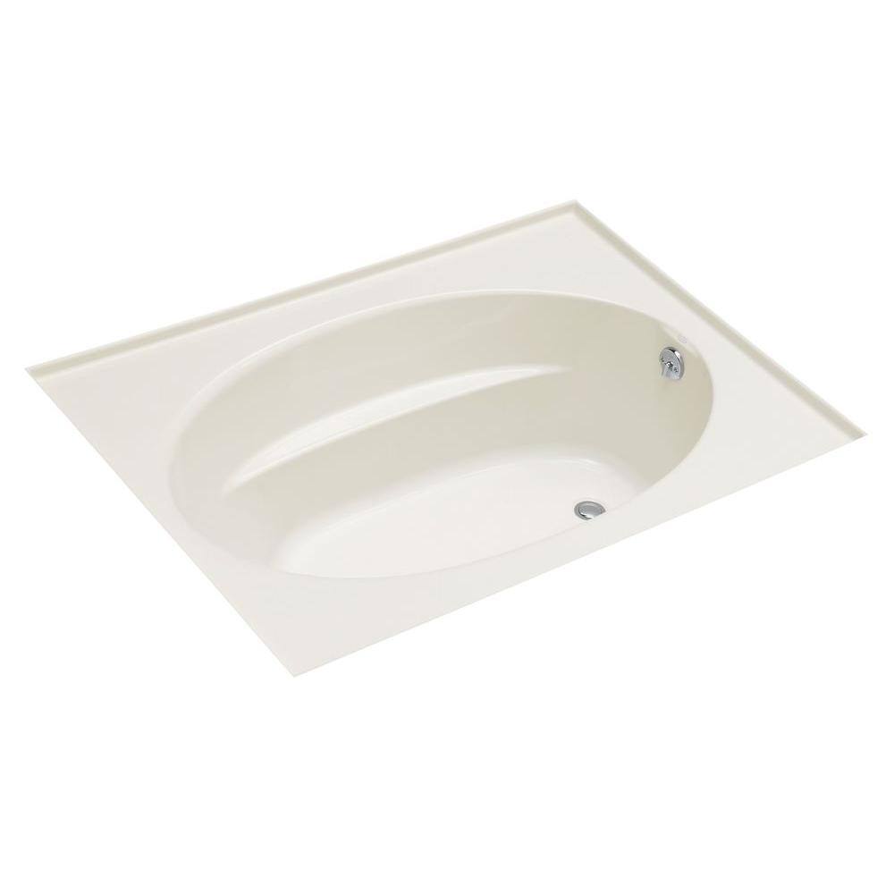Windward 60 in. x 42 in. Rectangular Soaking Bathtub with Right-Hand Drain 