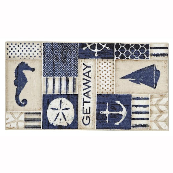 Home Decorators Collection Ocean Panel Multi 2 ft. x 4 ft. Indoor Scatter Rug