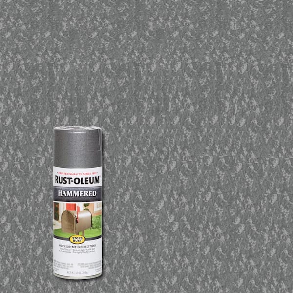 Rust-Oleum Stops Rust 12 oz. Hammered Gray Protective Spray Paint (6-Pack)