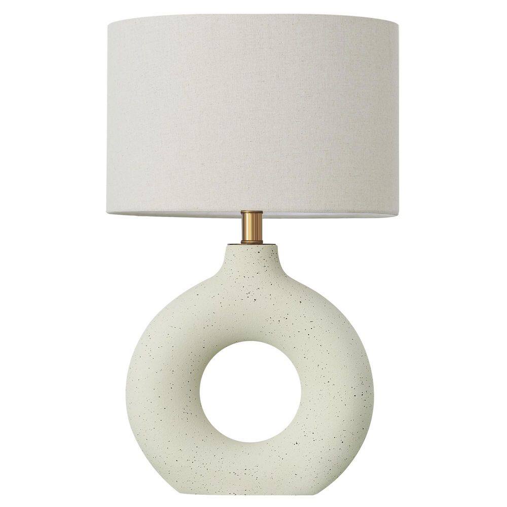 Modern 19.09 in. Cream Ceramic Classic, Transitional Table Lamp with Natural Linen Shade For Living Room Bedroom Office price history on PriceWatchPro