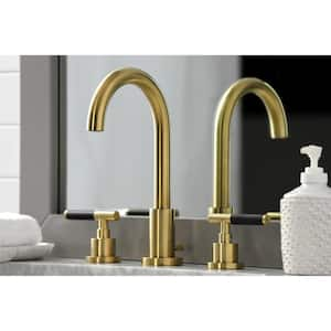 Kaiser 8 in. Widespread 2-Handle Bathroom Faucet in Brushed Brass