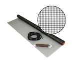 ADFORS Extra Strength Screen Replacement Kit, 36"x84" Charcoal Fiberglass Mesh, Includes Spline & Rolling Tool, 40% Stronger, Flame Resistant, GREENGUARD Gold