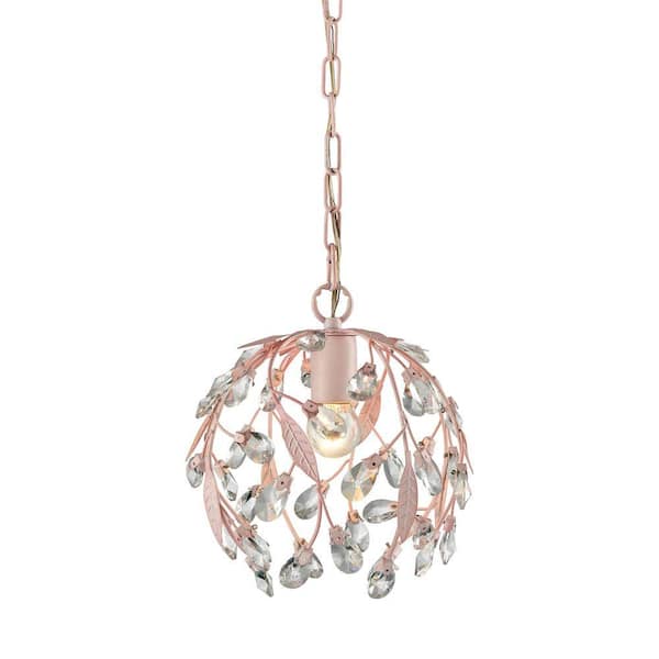 Titan Lighting Circeo 1-Light Light Pink Pendant