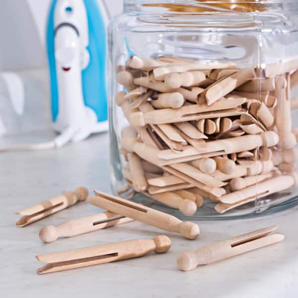 Everbilt Natural Wood Clothespins (50-Pack) 72966 - The Home Depot