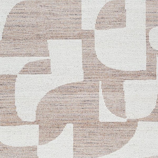 Jimmy Blue, Ivory and Taupe 8 ft. x 10 ft. Geometric Area Rug
