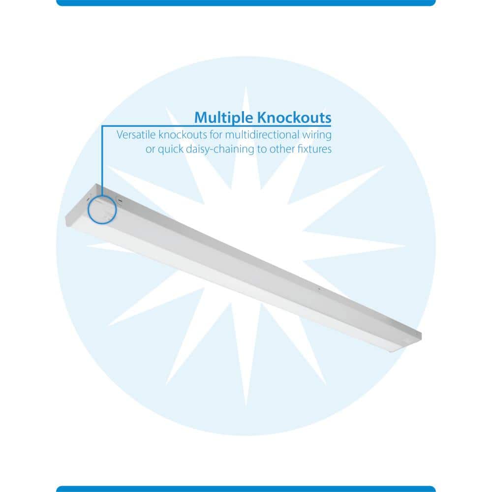 24-Inch White Adjustable LED Under Cabinet Light Bar
