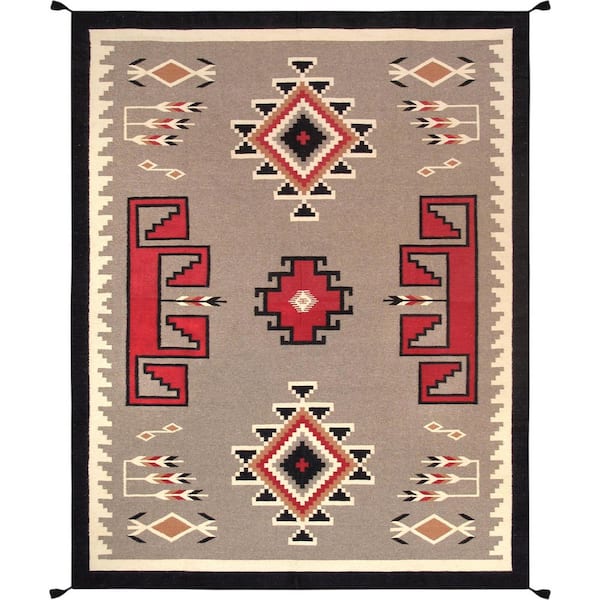 Tuscany Mocha/Black 8 ft. x 10 ft. Geomatric Area Rug
