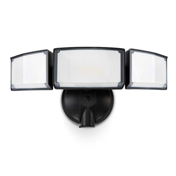 LUTEC 287 Watt Equivalent 5200 Lumen 180 Degree Black Switch Controlled Integrated LED Flood Light