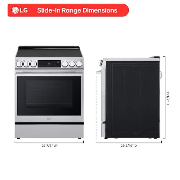 LG 30 in. 6.3 cu. ft. 5 Burner Element Slide-In Electric Range in