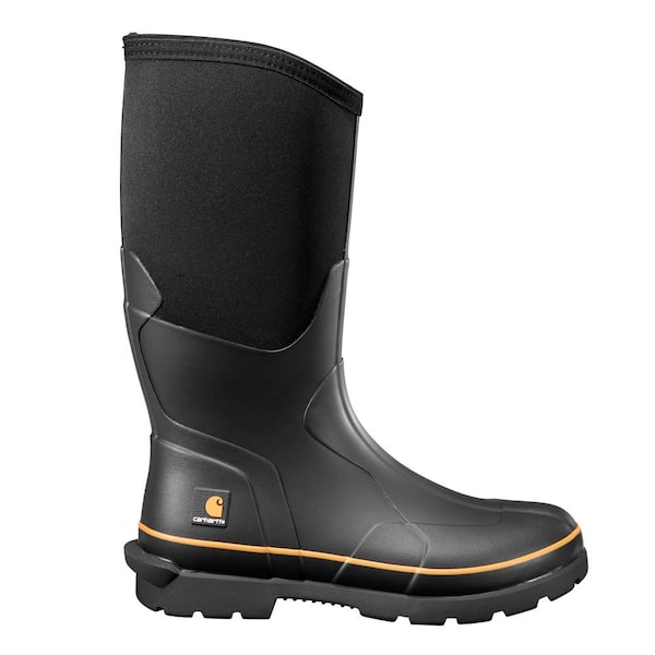 Carhartt Men's 015M Black Neoprene Upper Waterproof Vulcanized Rubber Soft Toe 15 in. Boot CMV1151