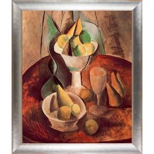 Fruit in a Vase by Pablo Picasso Spencer Rustic Framed Oil Painting Art Print 24 in. x 28 in.