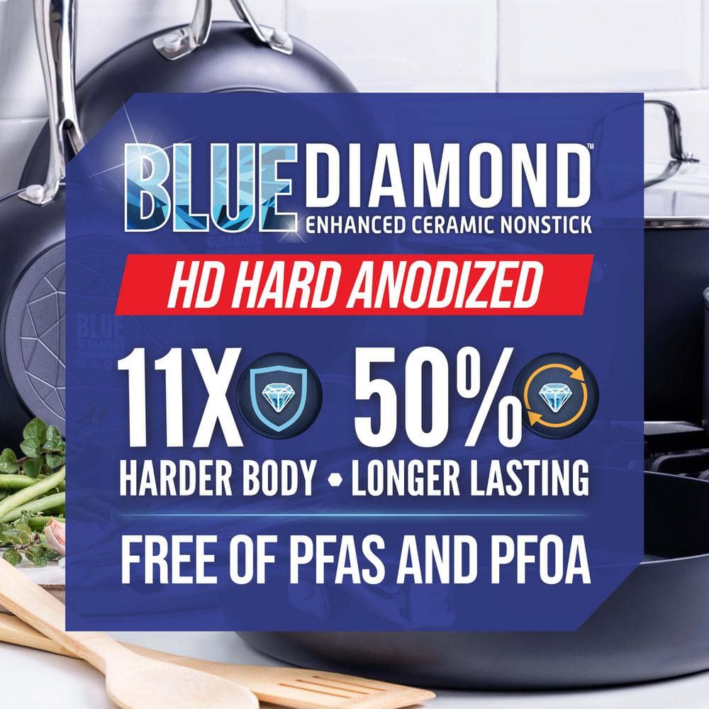 Blue Diamond 11" Hard Anodized Aluminum Frying Pan with Lid