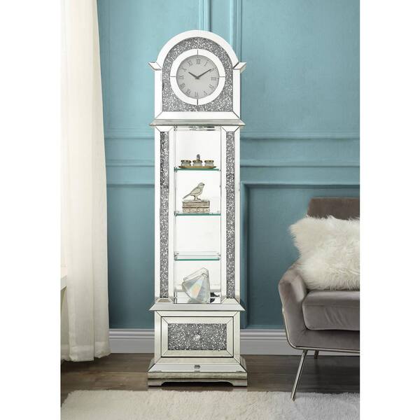 Acme Furniture Noralie 1-Drawer Grandfather Clock with LED in