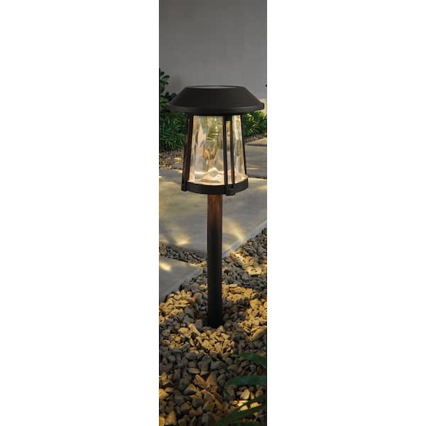 Hampton Bay 30 Lumens Gray Integrated LED Outdoor Solar Rock Spotlight with  Adjustable Lamp Head 92360-801 - The Home Depot