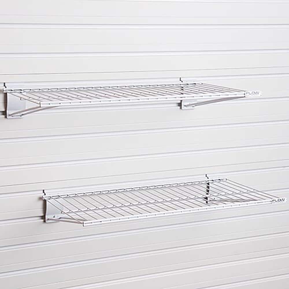 Flow Wall Metal Bracket Shelf - White (2-Pack) FSS-MB2412-2W - The Home ...