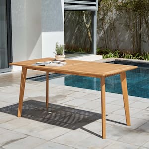 59 in L x 31 in W x 30 in H Outdoor Teak Wood Dining Table