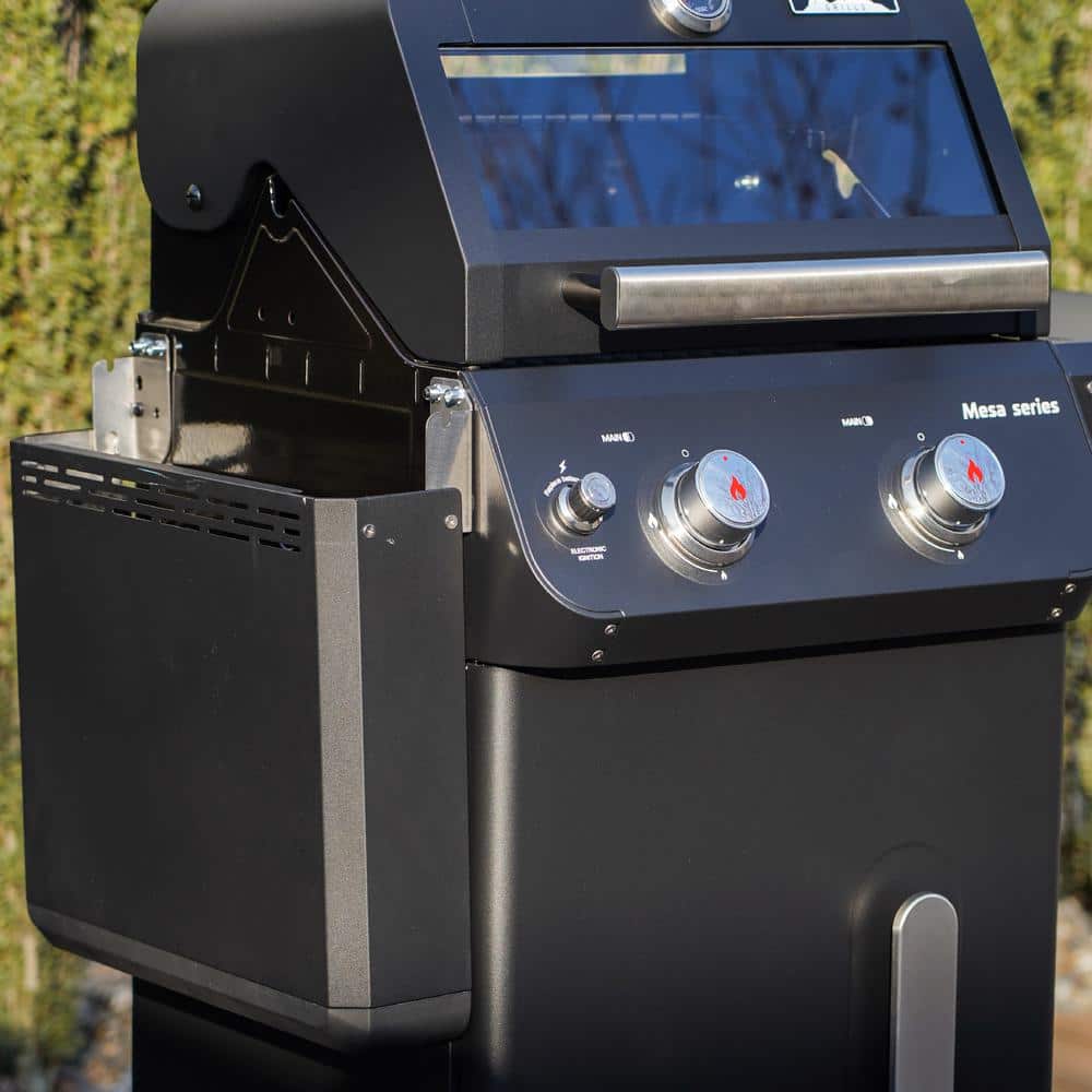 Mesa Black 2-Burner Stainless Steel Propane Gas Grill with LED Controls