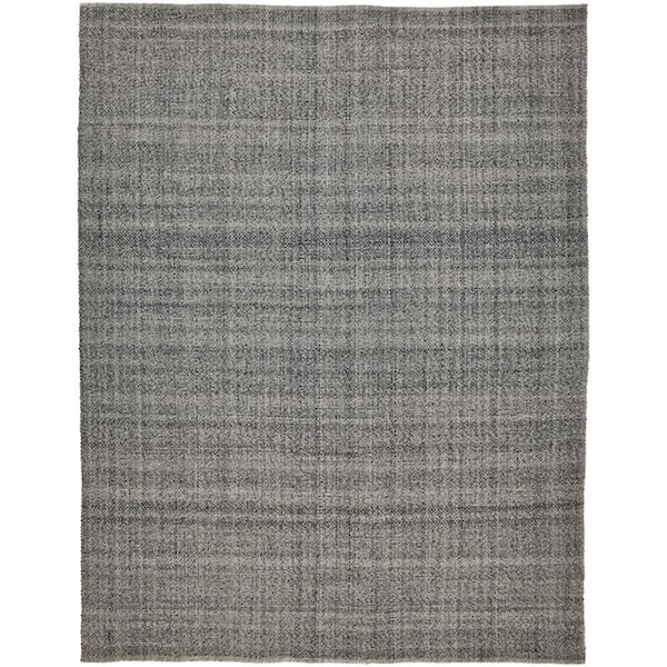 12 x 15 Gray and Ivory Solid Color Area Rug