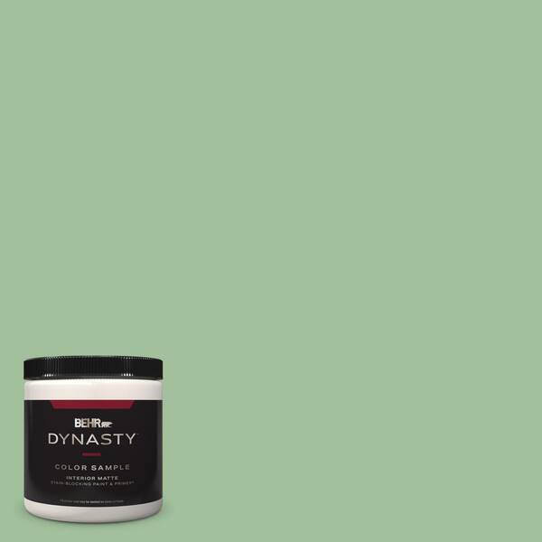 BEHR DYNASTY 8 oz. #BIC-25 Spring Sprig Matte Stain-Blocking Interior/Exterior Paint and Primer Sample