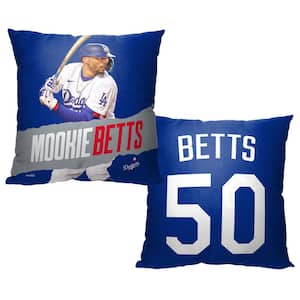MLB Dodgers 23 Mookie Betts Printed Polyester Throw Pillow 18 X 18