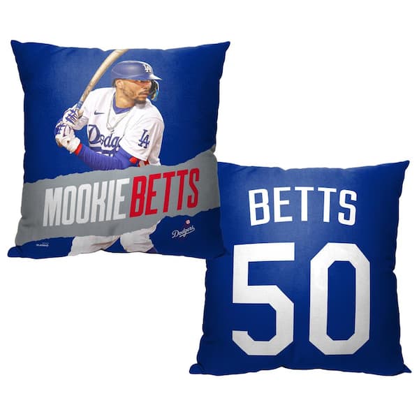 THE NORTHWEST GROUP MLB Dodgers 23 Mookie Betts Printed Polyester Throw Pillow 18 X 18