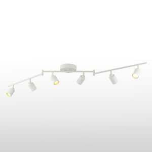 Shura 6-Head LED Swivel Track Light, Directional Spot Lights, Dimmable - White