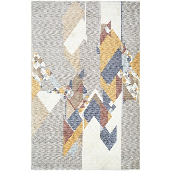 Livabliss Usonia Gray Modern 3 ft. x 4 ft. Indoor Area Rug