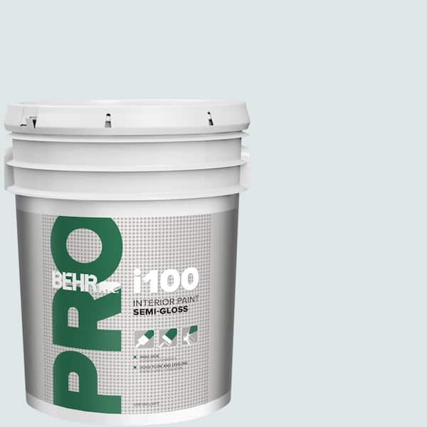 5 gal. #BL-W03 Blue Bird Day Semi-Gloss Interior Paint