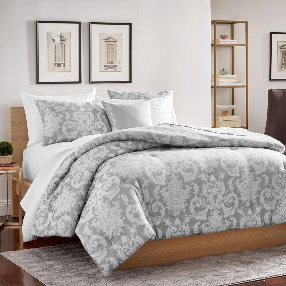 Christy Living Carlyle Cotton Polyester Queen Jacquard Comforter Set ...