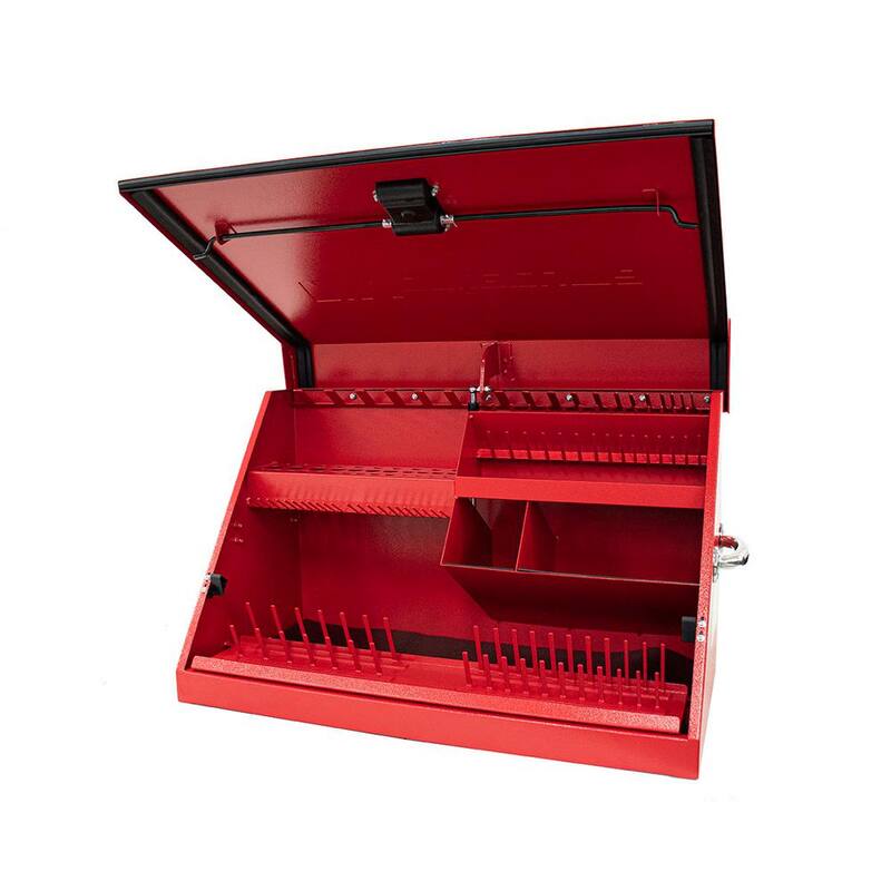 31 in. W x 16 in. D Portable Red Triangle Top Tool Chest for Sockets, Wrenches and Screwdrivers