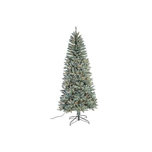 7.5 ft. Artificial Christmas Tree Blue Spruce Slim, 350 UL