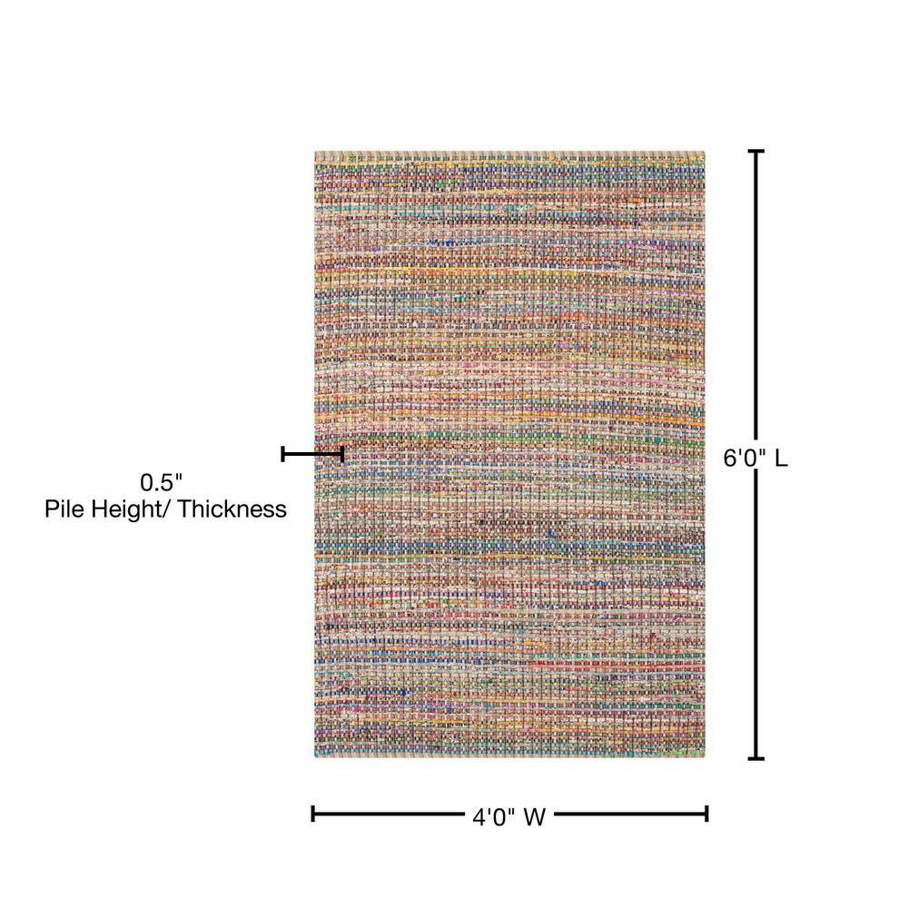 Handmade Coastal Breeze Blue Cotton 4'x6' Tufted Rug