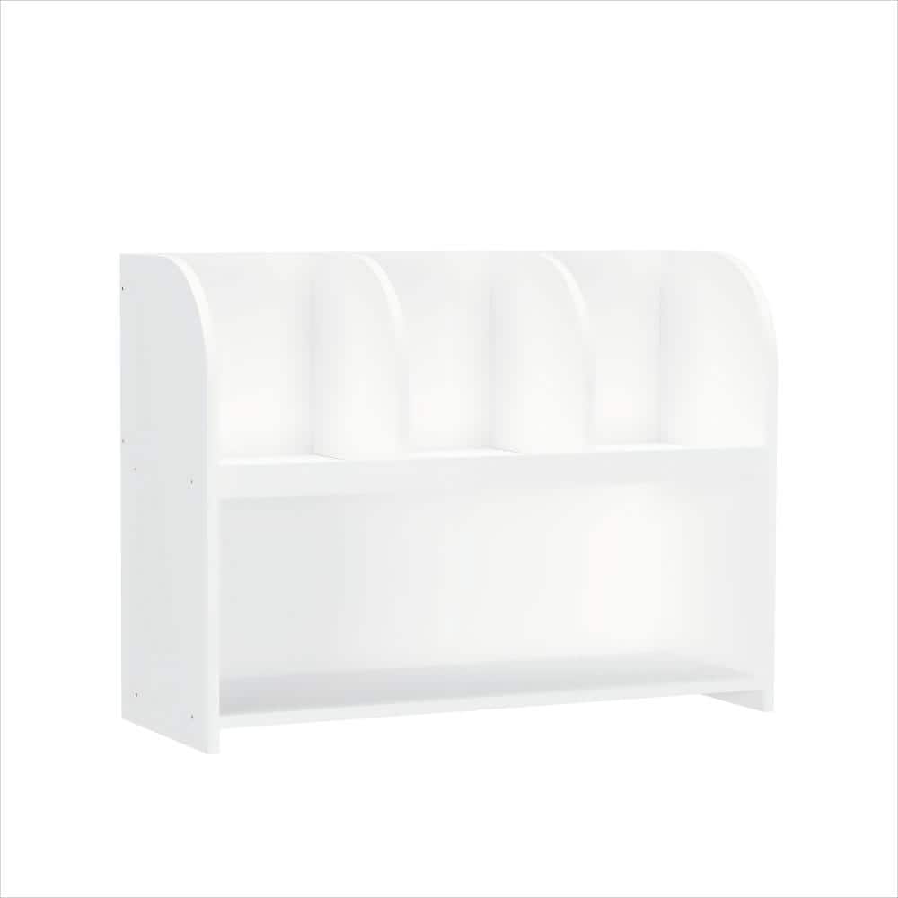 White Kids Multi-Purpose Bookend with Case and Safety Buckle-4 Compartment