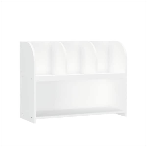 Unbranded White Kids' Multi-Purpose Bookend with Case and Safety Buckle-4 Compartment Toy Organizer