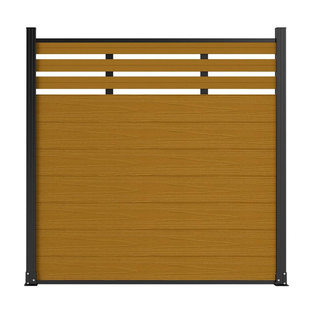 5.5 ft. H x 6 ft. W Teak Composite Horizontal Fence Panel Kit with 2 6 ft. Aluminum Posts, Warp-Resistant price history on PriceWatchPro
