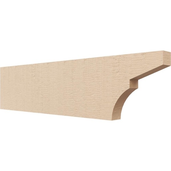 Ekena Millwork 2-in. x 8-in. x 32-in. Monterey Woodgrain, Primed Tan Timberthane Polyurethane Rafter Tail Brace