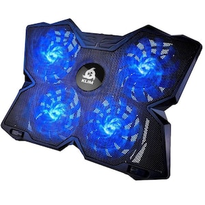 Powerful USB Cooling Pad in Black with Blue Fan and Lights 1 (-Pack)