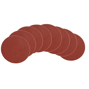 12 in. Assorted Grits Adhesive-Backed Disc Sandpaper (8-Pack)