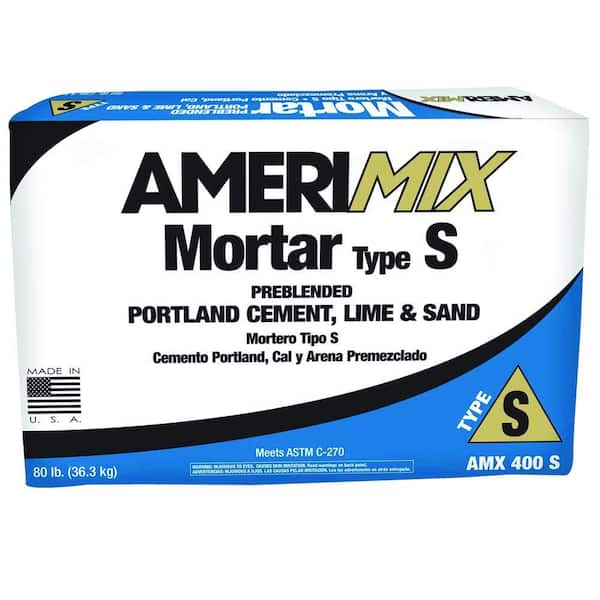AMERIMIX 80 lb. Type S Grey Mortar Mix 100061992 The Home Depot